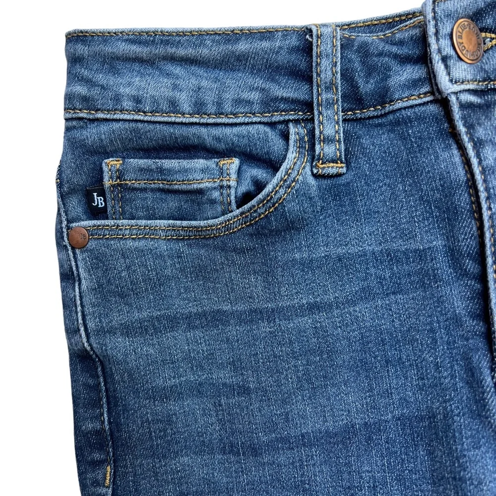 Judy Blue Eva Mid-Rise Fray Hem Skinny Size 0/24 - Picture 4 of 12